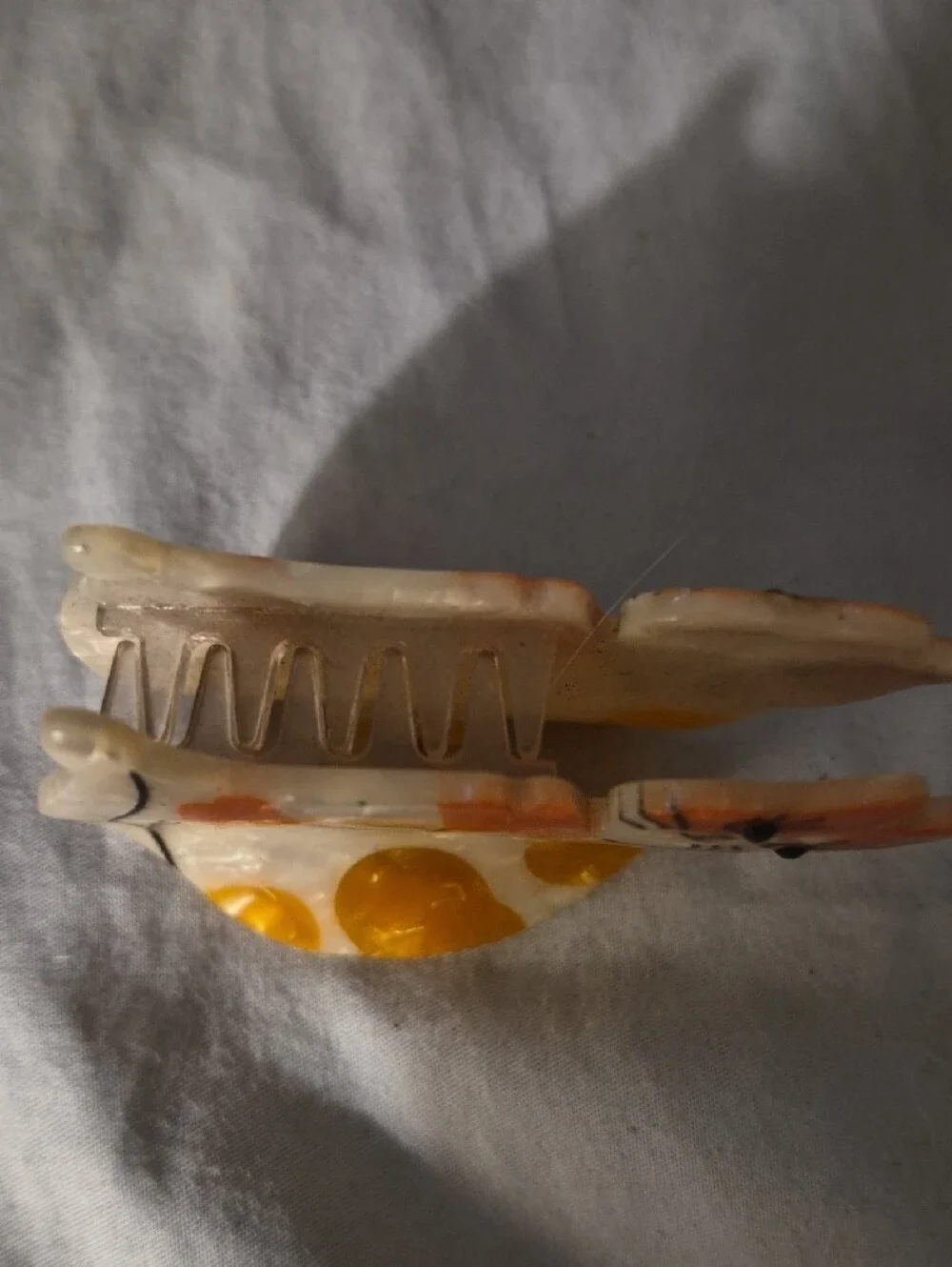 Unknown Brand Orange & White Cat Decorative Hair Clip
